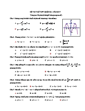 Đề thi thử THPT quốc gia môn Toán - Đề 15